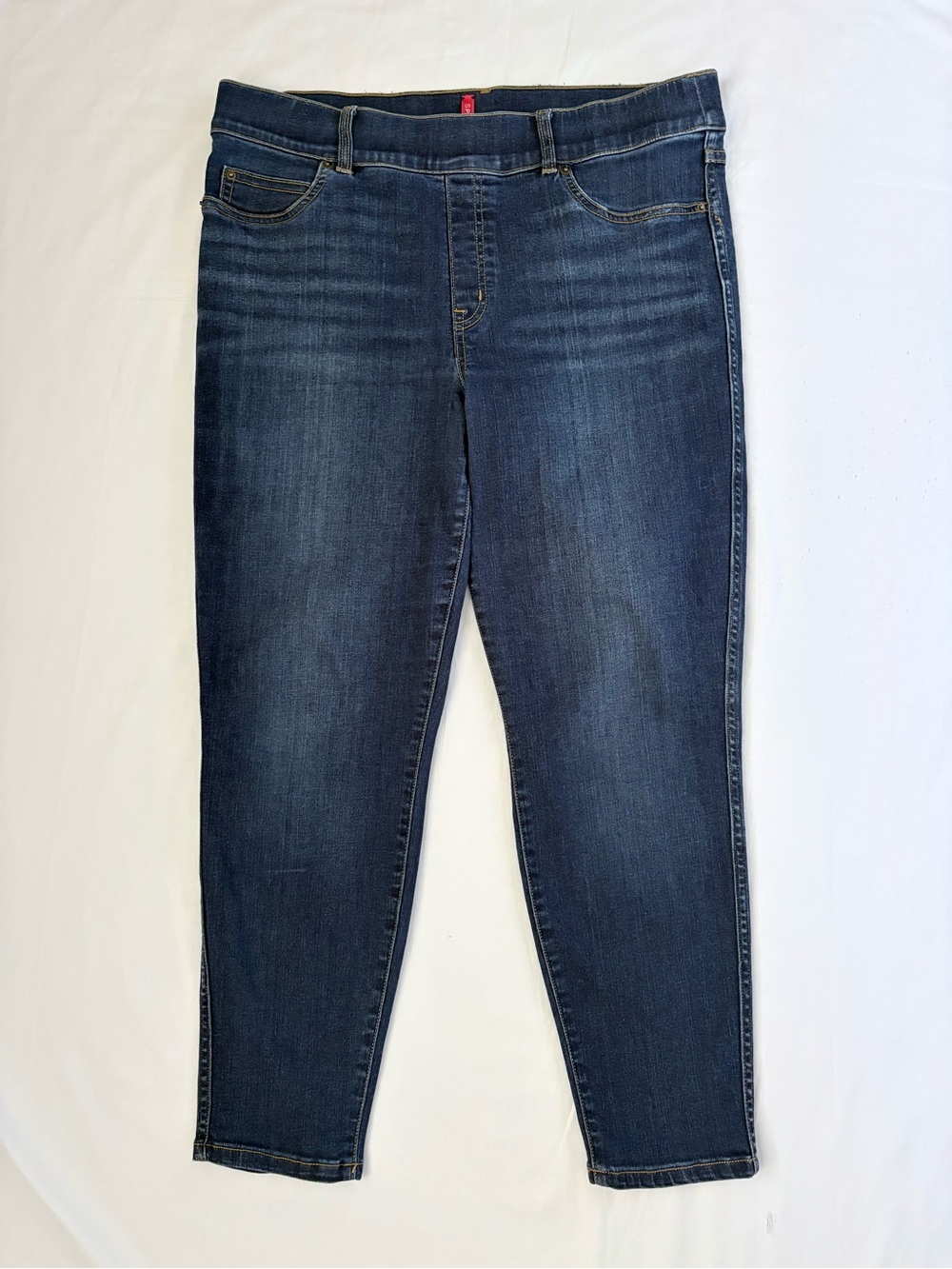 SPANX Skinny Ankle Jeans Pull On High Rise Denim Size XL
